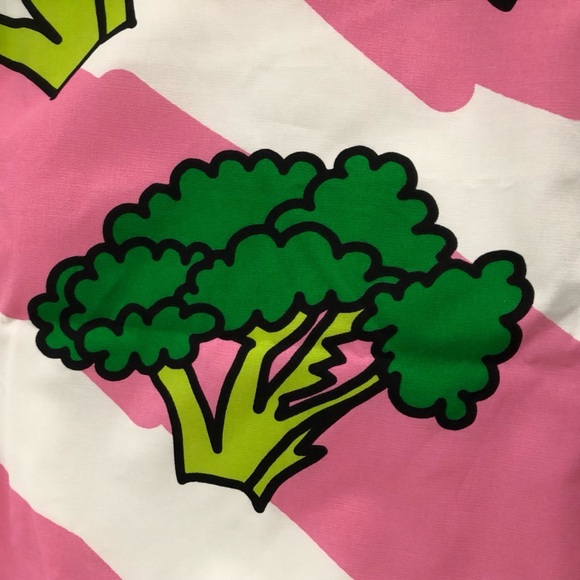 IKEA Anniken Ida Pettersson 2014 Broccoli Pink Green White Fabric 4.3 Yards - Picture 5 of 11
